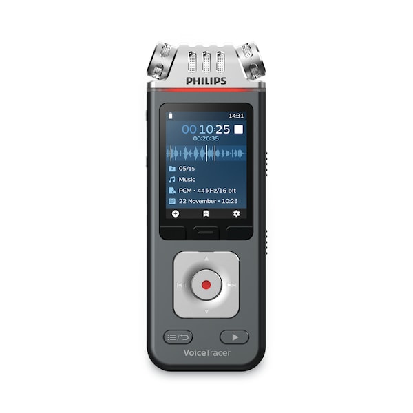 Philips Voice Tracer 8110 Digital Recorder, 8 GB, Black DVT8110